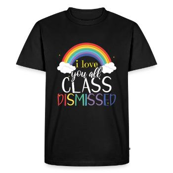 Bye School Happy Last Class Dismissed Love Teacher - Men's Premium Organic T-Shirt - black - Front - Nico (187cm)