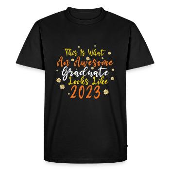Awesome Graduate Graduating 2023 Graduation - Men's Premium Organic T-Shirt - black - Front - Nico (187cm)