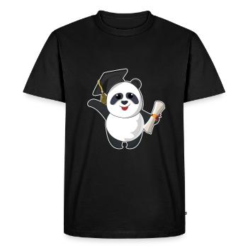 Panda Graduate Graduating 2023 Graduation - Men's Premium Organic T-Shirt - black - Front - Nico (187cm)
