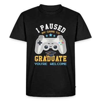 Gamer Graduate Graduating 2023 Graduation - Men's Premium Organic T-Shirt - black - Front - Nico (187cm)