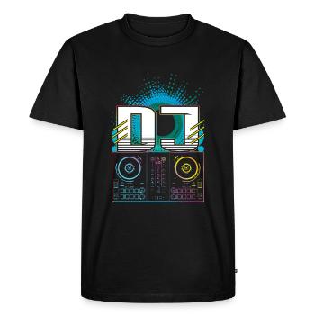 Beat DJ Raver Rave Hard Techno Dark Tekno - Men's Premium Organic T-Shirt - black - Front - Nico (187cm)