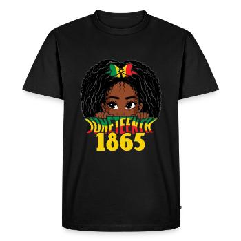 Les filles célèbrent l’histoire des Noirs de Juneteenth - T-shirt Premium bio Homme - noir - Devant - Nico (187cm)