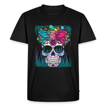 Cool Muertos Drip Rave Music Party Cool Tekkno - Men's Premium Organic T-Shirt - black - Front - Nico (187cm)