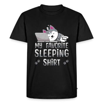 Ma chemise de nuit officielle Faulenzer - T-shirt Premium bio Homme - noir - Devant - Nico (187cm)