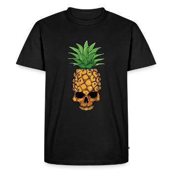 Ananas Surf Hello Summer Dia De Los Muertos - T-shirt Premium bio Homme - noir - Devant - Nico (187cm)