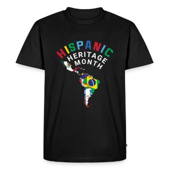 Carte Celebrate National Hispanic Heritage - T-shirt Premium bio Homme - noir - Devant - Nico (187cm)