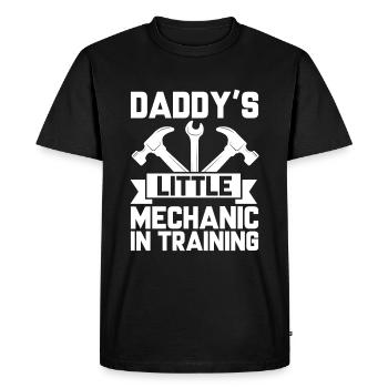 Daddy's Little Mechanic In Training Mechanic - Men's Premium Organic T-Shirt - black - Front - Nico (187cm)