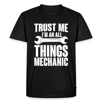 Trust me, I'm a mechanic - Men's Premium Organic T-Shirt - black - Front - Nico (187cm)