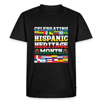 Le drapeau célèbre le patrimoine hispanique national hispanique - T-shirt Premium bio Homme - noir - Devant - Nico (187cm)