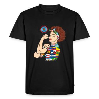 Girl Strong célèbre le patrimoine national hispanique - T-shirt Premium bio Homme - noir - Devant - Nico (187cm)