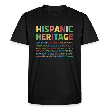 Pays Patrimoine hispanique national hispanique - T-shirt Premium bio Homme - noir - Devant - Nico (187cm)
