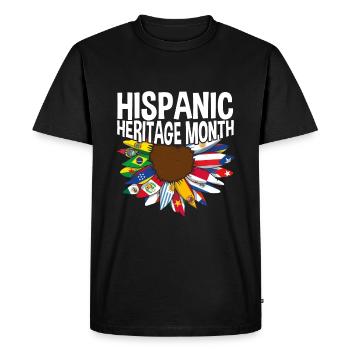 Sunflower Hispanic National Hispanic Heritage - T-shirt Premium bio Homme - noir - Devant - Nico (187cm)