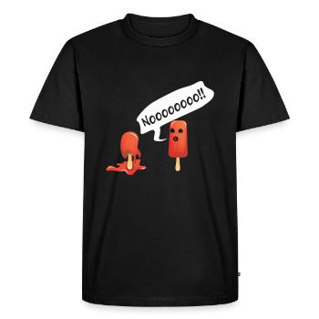 Ice Cream Melt Funny Dessert Hello Summer - Men's Premium Organic T-Shirt - black - Front - Nico (187cm)