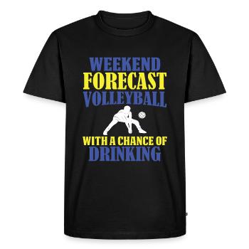 Prédiction du week-end Volleyball avec une chance - T-shirt Premium bio Homme - noir - Devant - Nico (187cm)