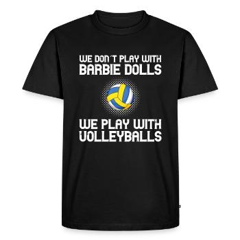 Cette fille aime Jésus et le volleyball - T-shirt Premium bio Homme - noir - Devant - Nico (187cm)