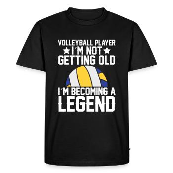 Volleyball player I'm not getting old - Men's Premium Organic T-Shirt - black - Front - Nico (187cm)