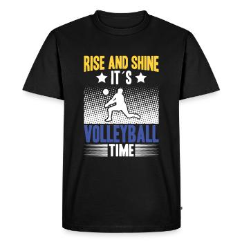 Little Brother Biggest Fan - Volleyball - T-shirt Premium bio Homme - noir - Devant - Nico (187cm)