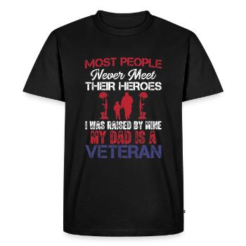 Most people never get to know their heroes - Men's Premium Organic T-Shirt - black - Front - Nico (187cm)