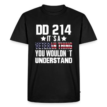 DD-214 It's a Veteran Thing - Veteran - Men's Premium Organic T-Shirt - black - Front - Nico (187cm)