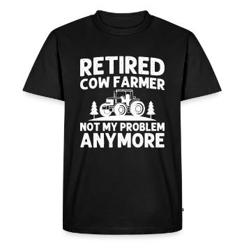 Les éleveurs de vaches à la retraite ne sont plus mon problème - T-shirt Premium bio Homme - noir - Devant - Nico (187cm)