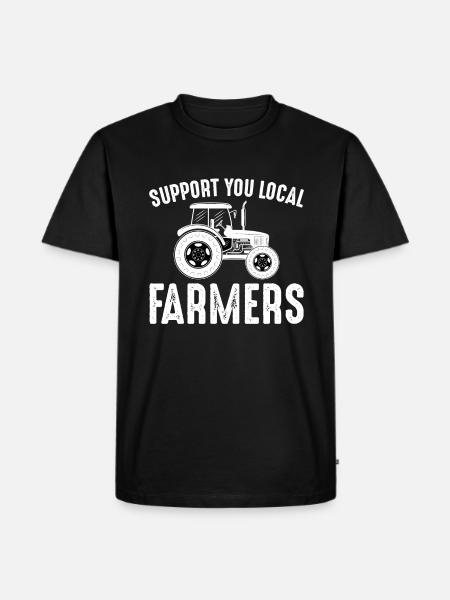 Support your local farmers - Men's Premium Organic T-Shirt - black