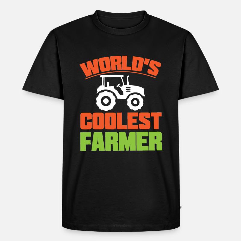 Der Coolste Bauer Der Welt - Männer Premium Bio T-Shirt - Schwarz