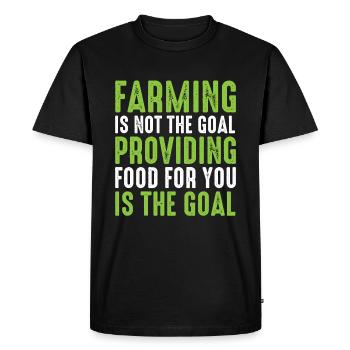 L’agriculture n’est pas le but - Agriculteur - T-shirt Premium bio Homme - noir - Devant - Nico (187cm)