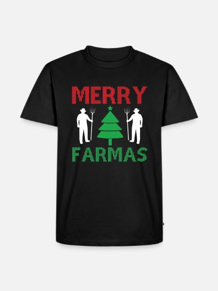 Merry Farmas - Men's Premium Organic T-Shirt - black