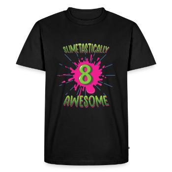 For Age 8 Year Old Kids Slime Lover Colorful Slime - Men's Premium Organic T-Shirt - black - Front - Nico (187cm)