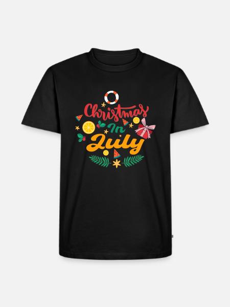 Xmas Christmas In July - Men's Premium Organic T-Shirt - black