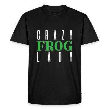 Crazy frog lady - grenouilles - T-shirt Premium bio Homme - noir - Devant - Nico (187cm)