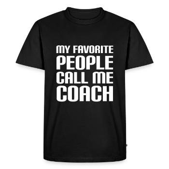 My favorite people call me a coach - Men's Premium Organic T-Shirt - black - Front - Nico (187cm)