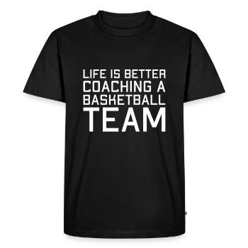 La vie est meilleure avec une équipe de basketball - T-shirt Premium bio Homme - noir - Devant - Nico (187cm)