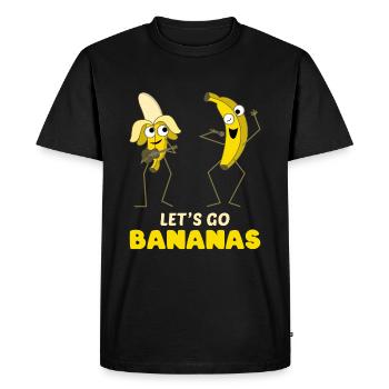 Singing Funny Banana Meme Let Us Go Banana - Men's Premium Organic T-Shirt - black - Front - Nico (187cm)