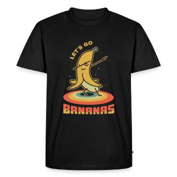 Vintage Funny Banana Meme Let Us Go Banana - Men's Premium Organic T-Shirt - black - Front - Nico (187cm)