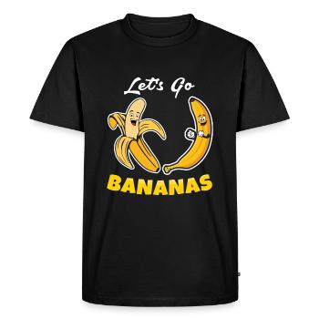 Adorable Funny Banana Meme Let Us Go Banana - Men's Premium Organic T-Shirt - black - Front - Nico (187cm)