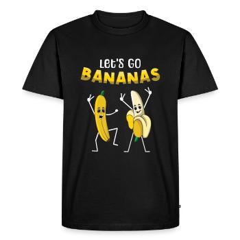 Peace Funny Banana Meme Let Us Go Banana - Men's Premium Organic T-Shirt - black - Front - Nico (187cm)