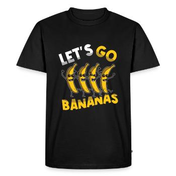 Kawaii mignon drôle banane mème laissez-nous aller banane - T-shirt Premium bio Homme - noir - Devant - Nico (187cm)