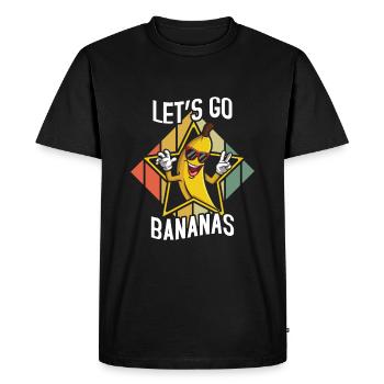 Génial cool drôle banane mème laissez-nous aller banane - T-shirt Premium bio Homme - noir - Devant - Nico (187cm)