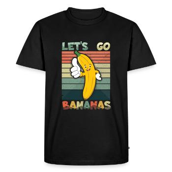 Super drôle Banana Meme Let Us Go Banana - T-shirt Premium bio Homme - noir - Devant - Nico (187cm)