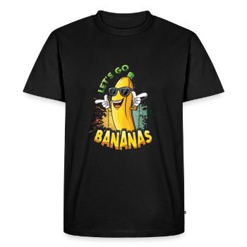 Cool Funny Banana Meme Let Us Go Banana Retro - Men's Premium Organic T-Shirt - black - Front - Nico (187cm)