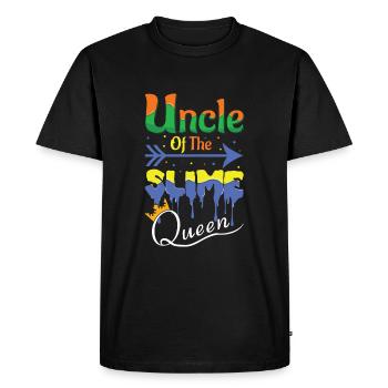 Uncle Of Slime Girl Love Slime Lover Colorful - Men's Premium Organic T-Shirt - black - Front - Nico (187cm)