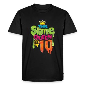 Girl Age 10 Year Old Kid Slime Lover Kid Slime - Men's Premium Organic T-Shirt - black - Front - Nico (187cm)