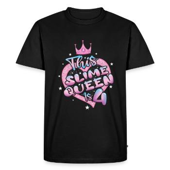 Kids Slime Lover Kid Slime Girl Age 4 Slime Craft - Men's Premium Organic T-Shirt - black - Front - Nico (187cm)