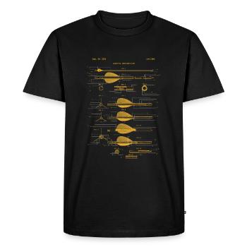 Chasse en plein air Anatomie de l’arche Définition de la flèche - T-shirt Premium bio Homme - noir - Devant - Nico (187cm)