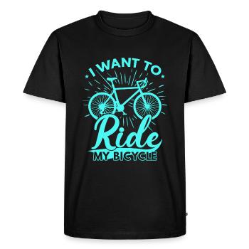 Je veux faire du vélo - T-shirt Premium bio Homme - noir - Devant - Nico (187cm)