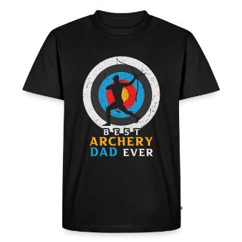 Chasse en plein air Meilleur père de tir à l’arc pour papa - T-shirt Premium bio Homme - noir - Devant - Nico (187cm)
