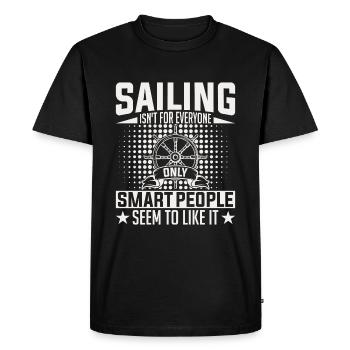La voile n’est pas pour tout le monde, seulement pour les gens intelligents - T-shirt Premium bio Homme - noir - Devant - Nico (187cm)