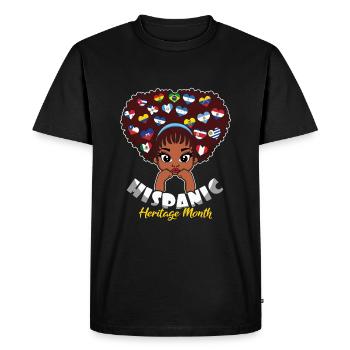 Patrimoine national hispanique des filles hispaniques - T-shirt Premium bio Homme - noir - Devant - Nico (187cm)