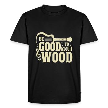 Soyez bon pour votre bois - T-shirt Premium bio Homme - noir - Devant - Nico (187cm)